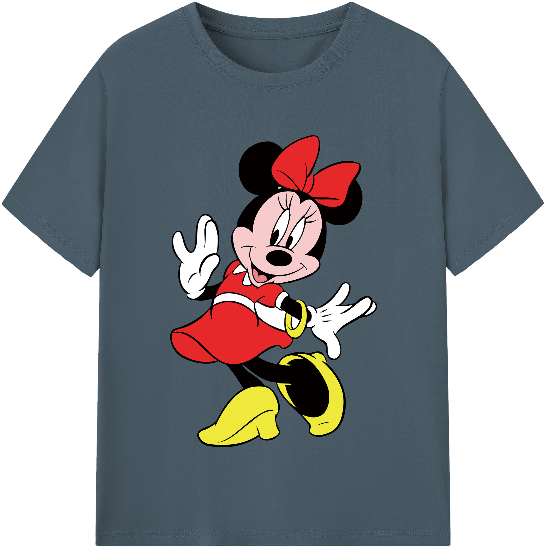 （画像用） ミッキーマウス Mickey Mouse 綿100％半袖Tシャツ（フロントプリント）